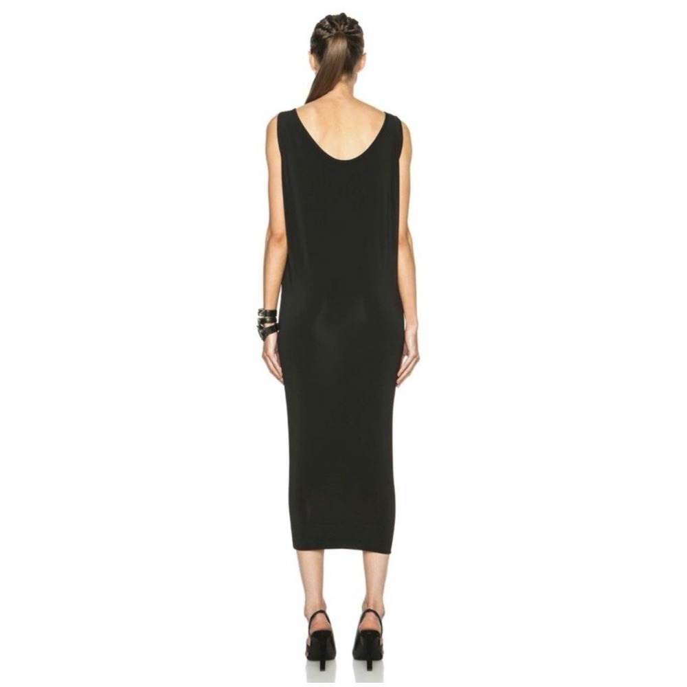 HELMUT LANG Faint Black Sleeveless Midi Dress Sz M - Picture 4 of 10